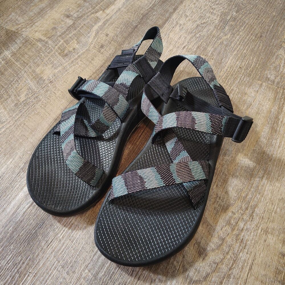 Chaco Black Blue Z/Cloud All Grip Adjustable Strap Travel Hike Cushioned Sandal